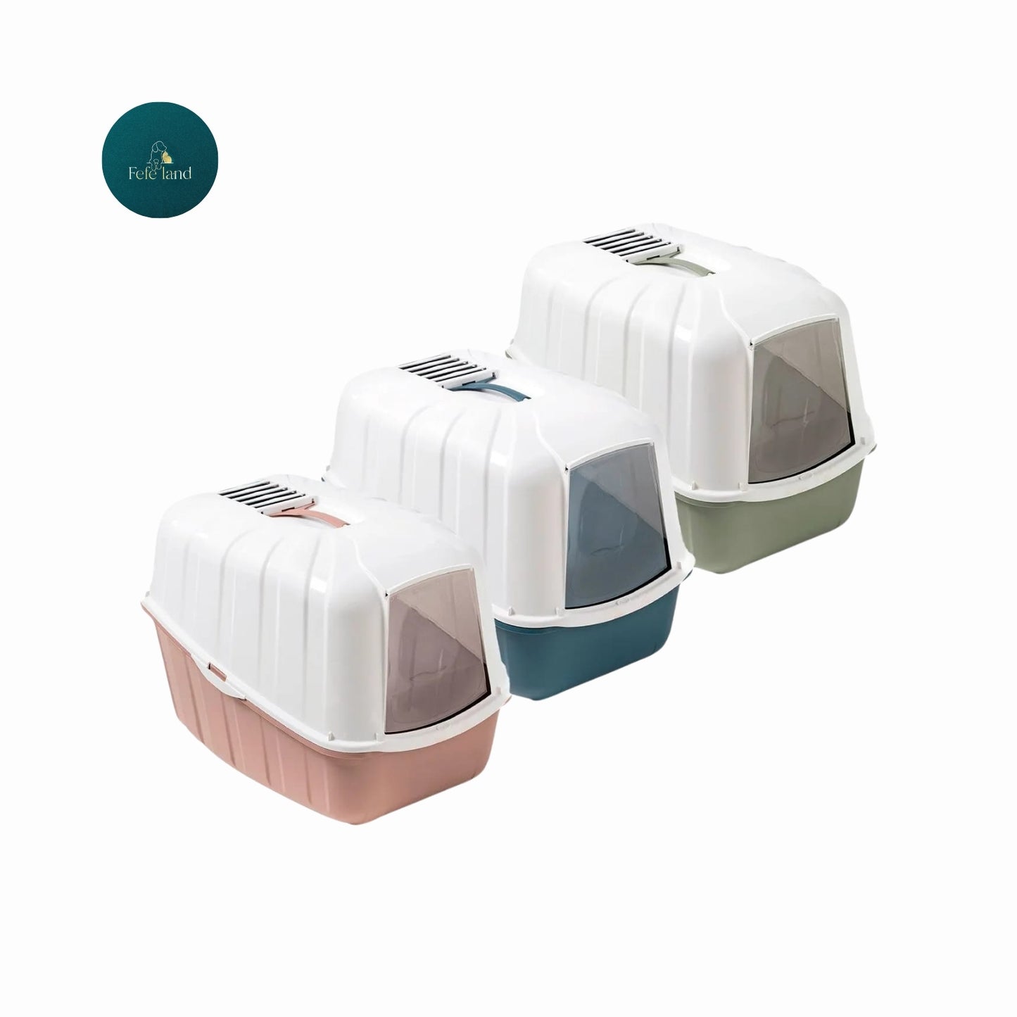 שירותים סגור גדול לחתול עם פתיחה קדמית